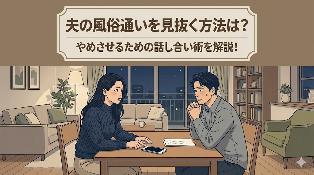 夫の風俗通いを見抜く方法は?やめさせるための話し合い術を解説! | ワトソン探偵比較